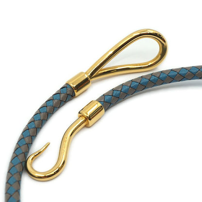Hermes Choker Bracelet Blue Double Gray Gold — view 6