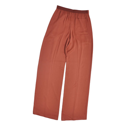 Hermes Pants Long Wide Rayon Silk Brown 38 — view 4