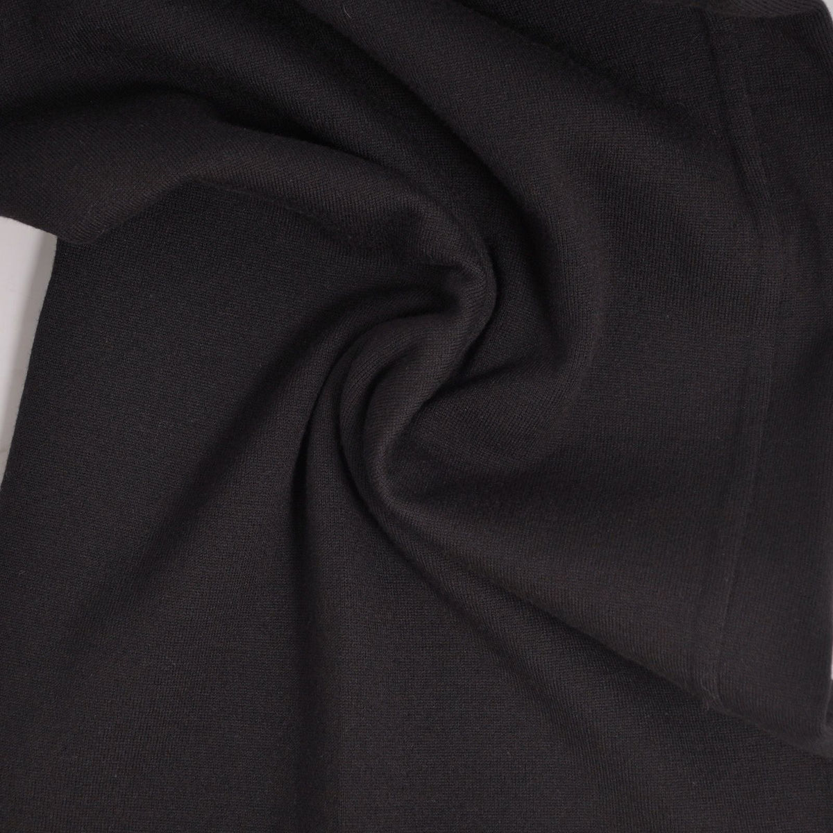 Hermes Pants Knit Wide Cropped Wool Black 40 — view 5