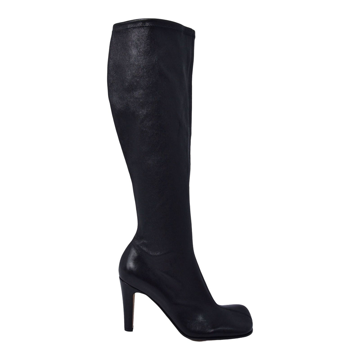 Bottega Veneta Un Boots Long Side Clasp Heels Shoes Leather Black — view 6