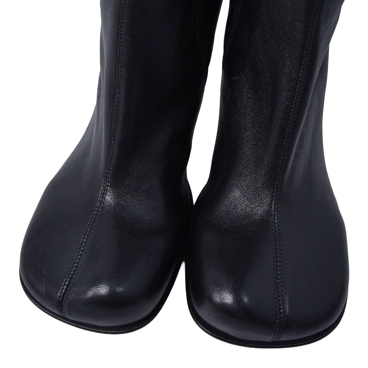 Bottega Veneta Un Boots Long Side Clasp Heels Shoes Leather Black — view 3