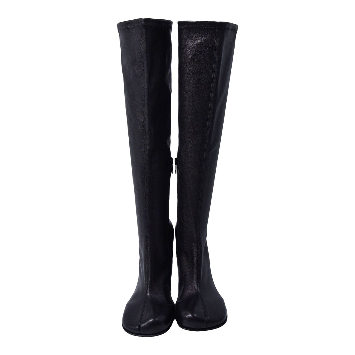 Bottega Veneta Un Boots Long Side Clasp Heels Shoes Leather Black — view 4
