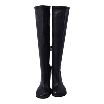 Bottega Veneta Un Boots Long Side Clasp Heels Shoes Leather Black — view 4