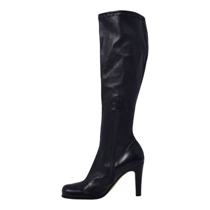 Bottega Veneta Un Boots Long Side Clasp Heels Shoes Leather Black — view 7