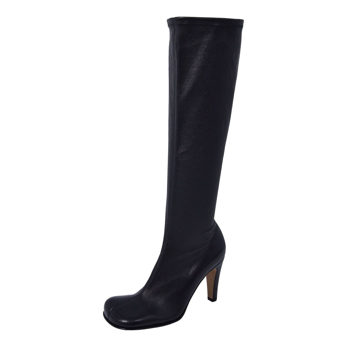Bottega Veneta Un Boots Long Side Clasp Heels Shoes Leather Black