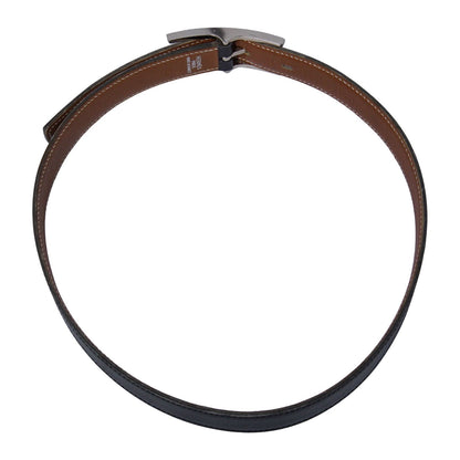 Hermes Vintage Belt Leather H Logo 65 Black — view 4