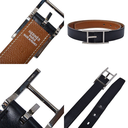 Hermes Vintage Belt Leather H Logo 65 Black — view 5