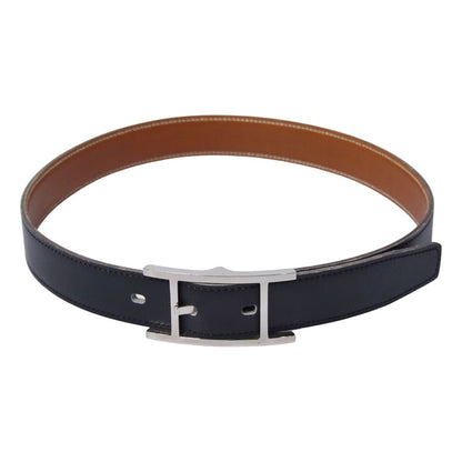 Hermes Vintage Belt Leather H Logo 65 Black — view 2