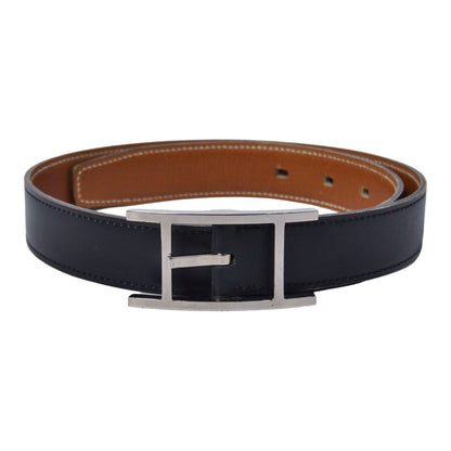 Hermes Vintage Belt Leather H Logo 65 Black