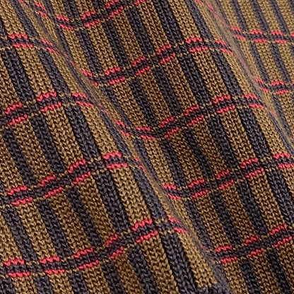 Prada Knit Dress Plaid Brown Multicolor Silk — view 7