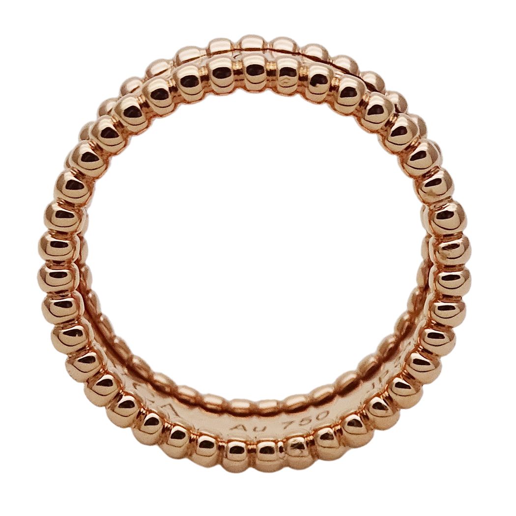 Van Cleef & Arpels Ring 750 Pink Gold Perlee Signature — view 3