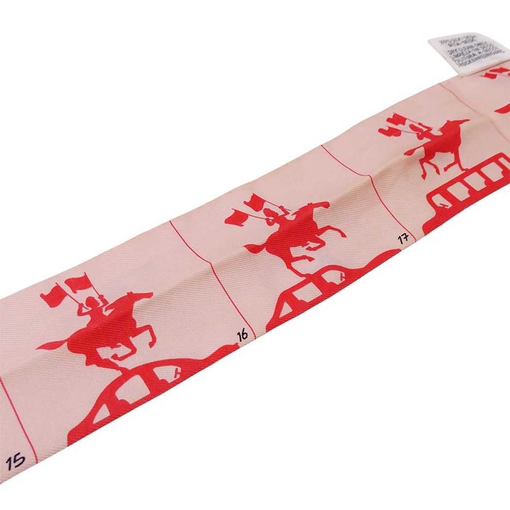 Hermes Scarf Parade Silk Pink Twilly — view 5