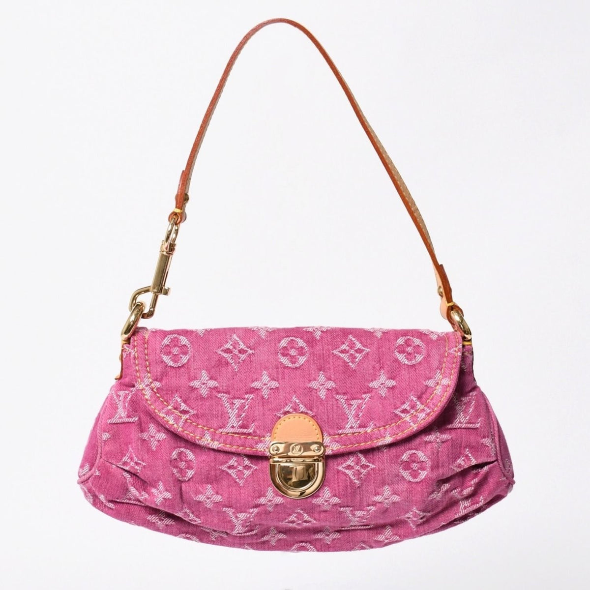 Louis Vuitton Mini Pleaty Bag Monogram Denim Pink