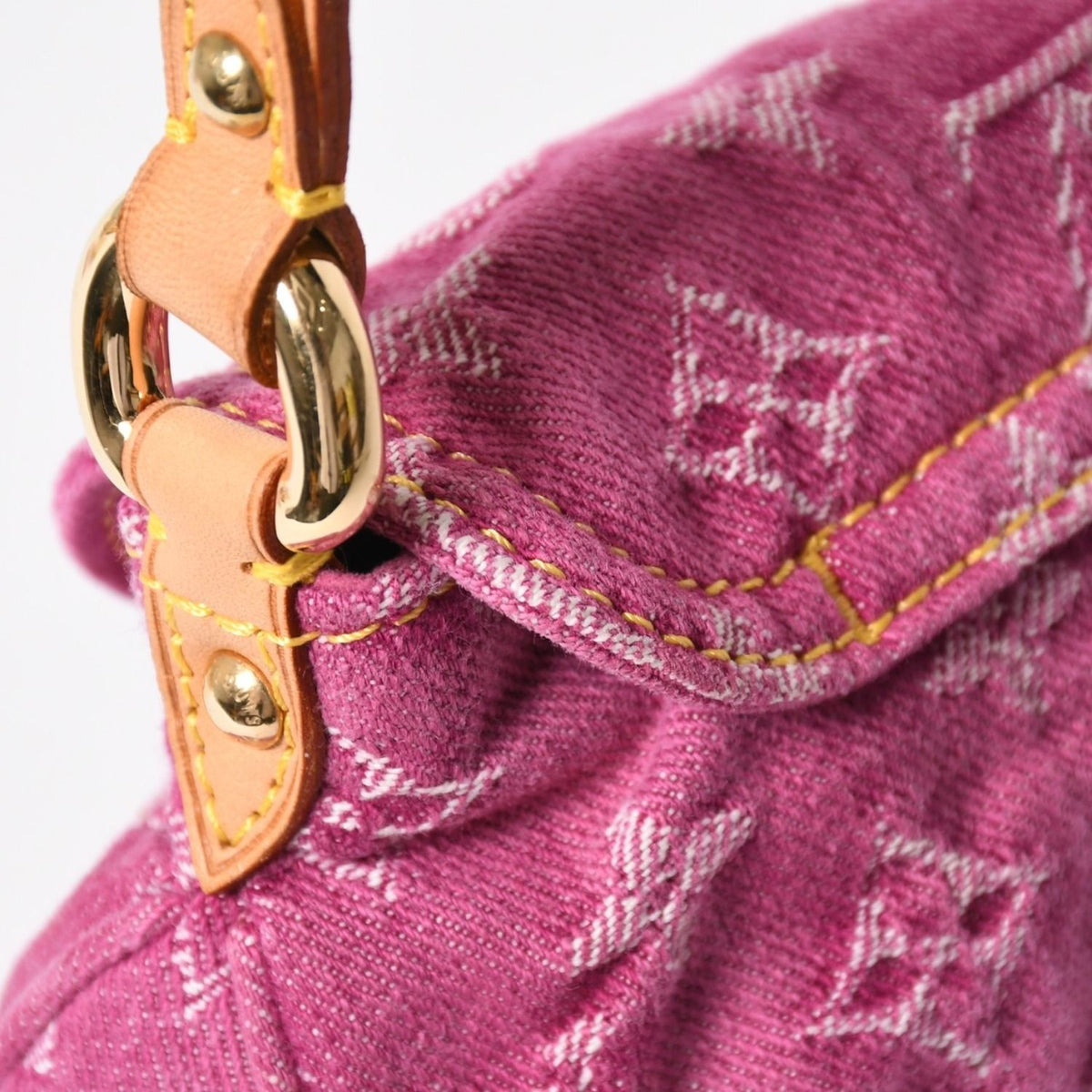 Louis Vuitton Mini Pleaty Bag Monogram Denim Pink — view 8
