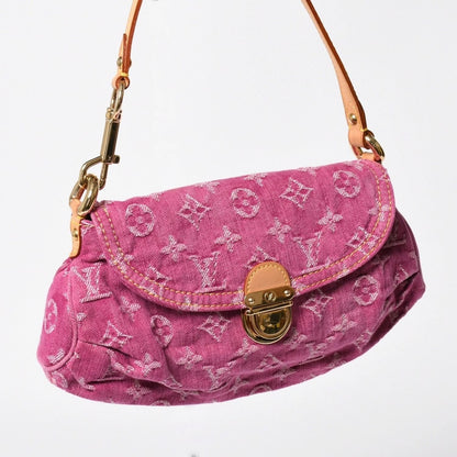 Louis Vuitton Mini Pleaty Bag Monogram Denim Pink — view 3