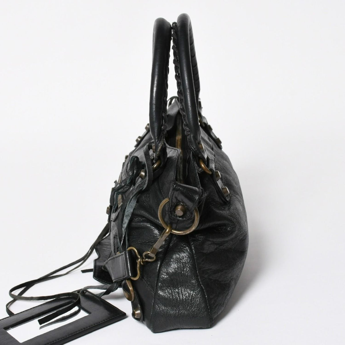 Balenciaga the First 2-Way Shoulder Bag Black Blanc — view 4