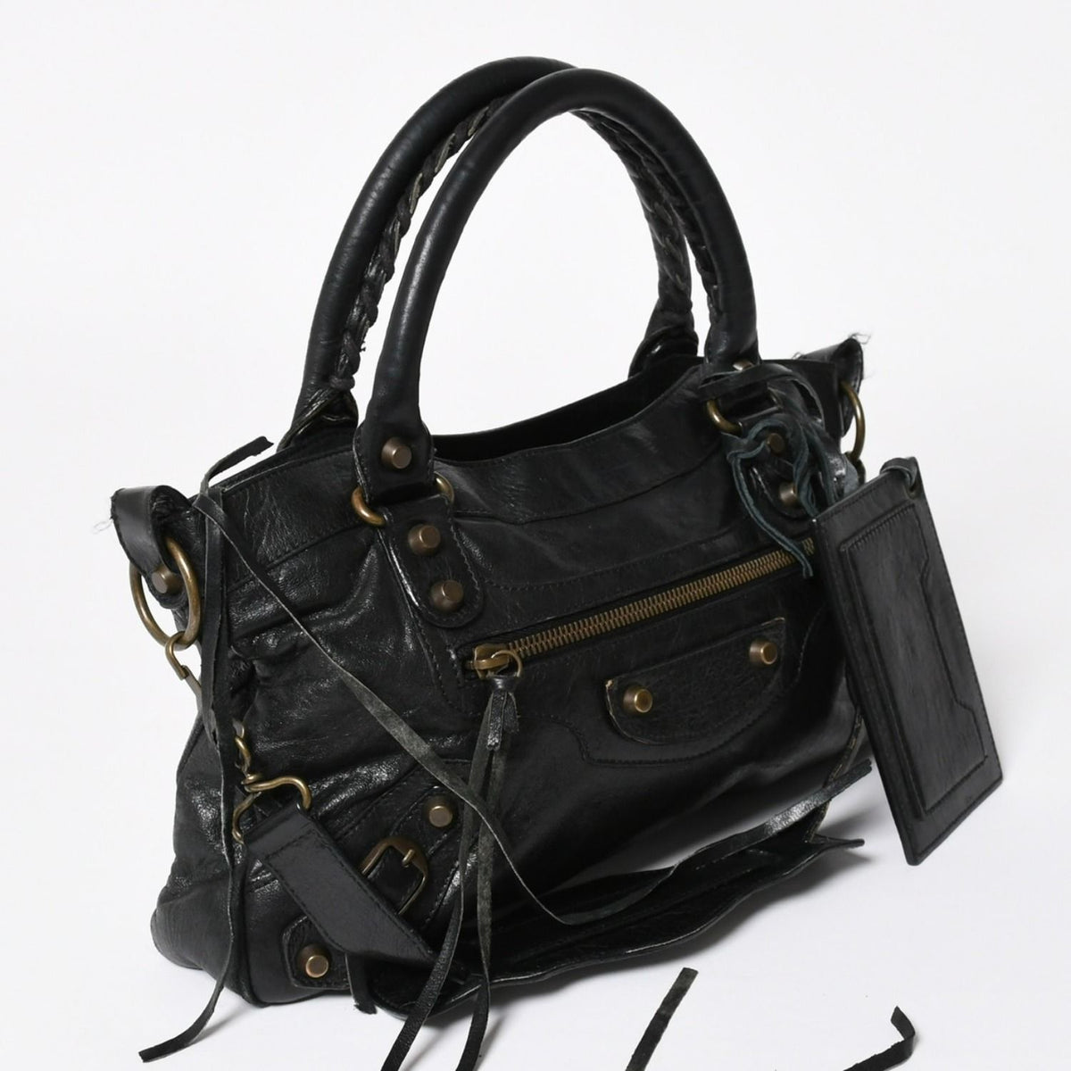 Balenciaga the First 2-Way Shoulder Bag Black Blanc — view 3