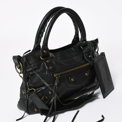 Balenciaga the First 2-Way Shoulder Bag Black Blanc — view 3