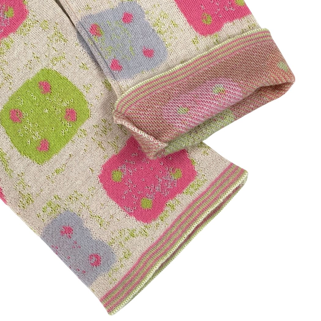 Chanel Knit Sweater Cashmere Wool Pink Green Neon 38 — view 5