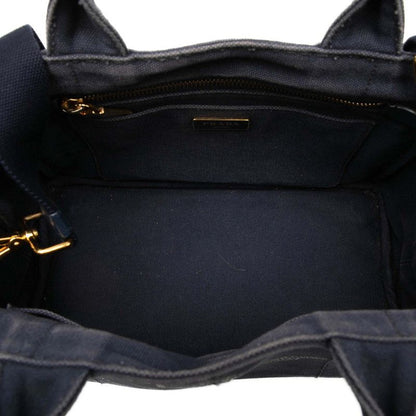 Prada Canapa Mini Shoulder Bag Pink Canvas — view 4
