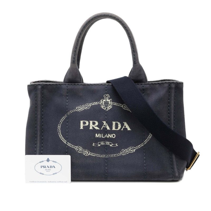 Prada Canapa Mini Shoulder Bag Pink Canvas — view 6