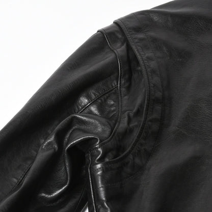 Chrome Hearts Dsmg Limited Jacket Leather Basic Moto Black Hose Silver — view 7
