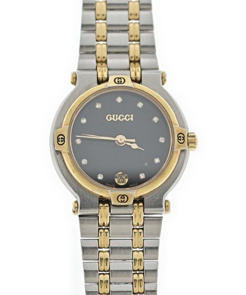 Gucci Watch SS Diamond Quartz Date
