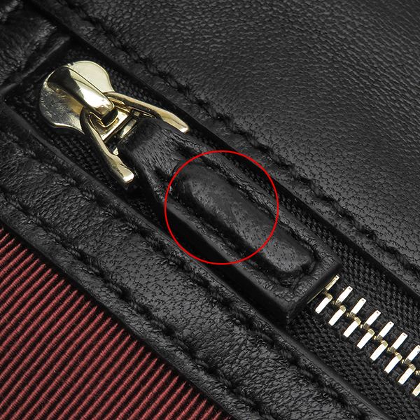 Gucci Shoulder Bag GG Marmont Medium Lambskin Black Champagne Gold Double — view 8