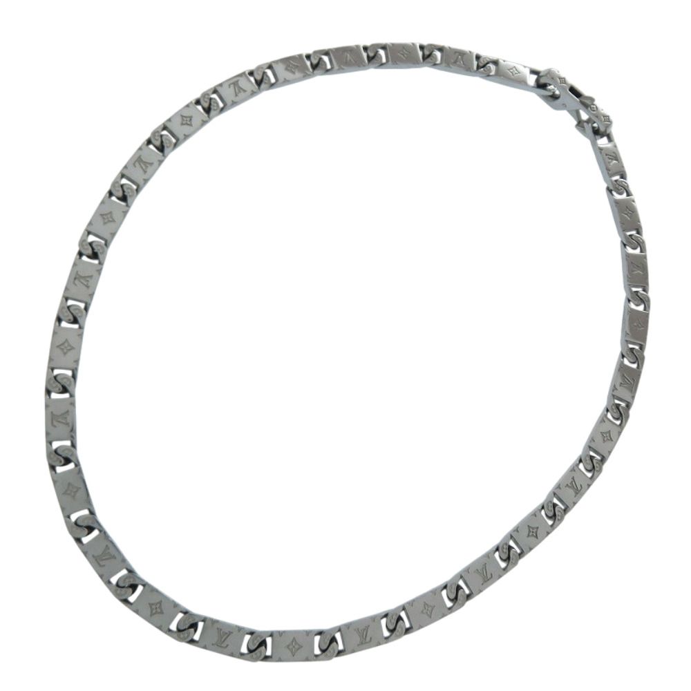 Louis Vuitton Tide Up Monogram Silver Necklace
