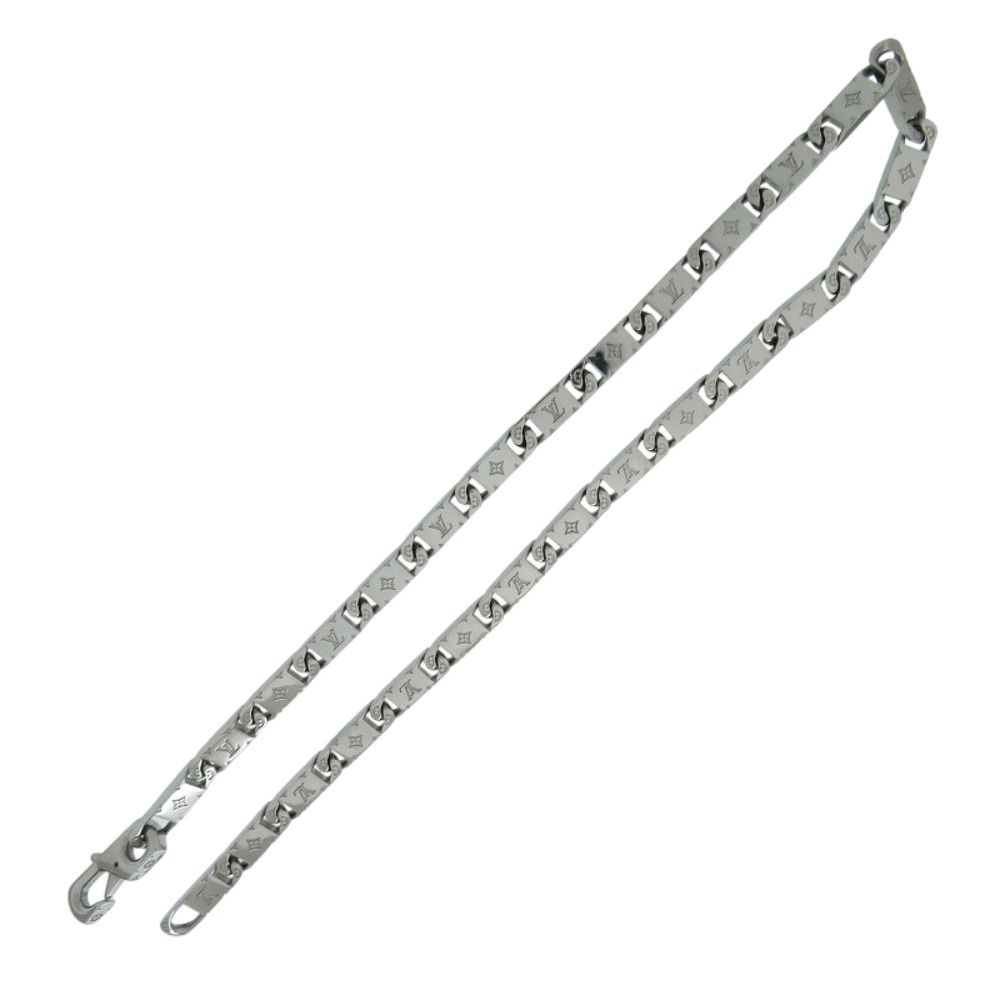 Louis Vuitton Tide Up Monogram Silver Necklace — view 3