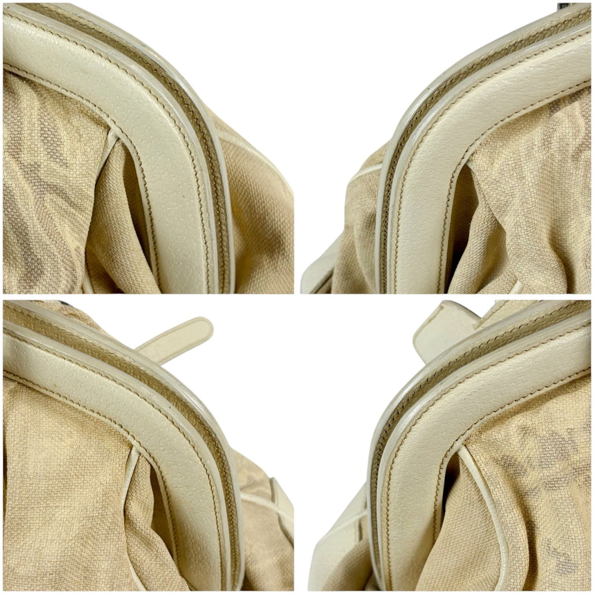Prada Triangle Bowling Bag Logo White — view 5