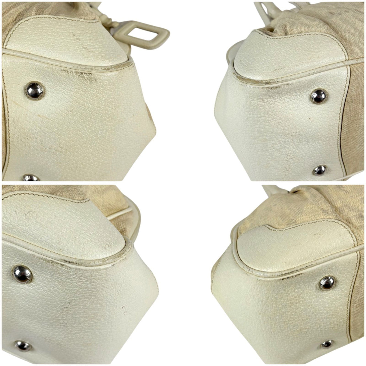 Prada Triangle Bowling Bag Logo White — view 6