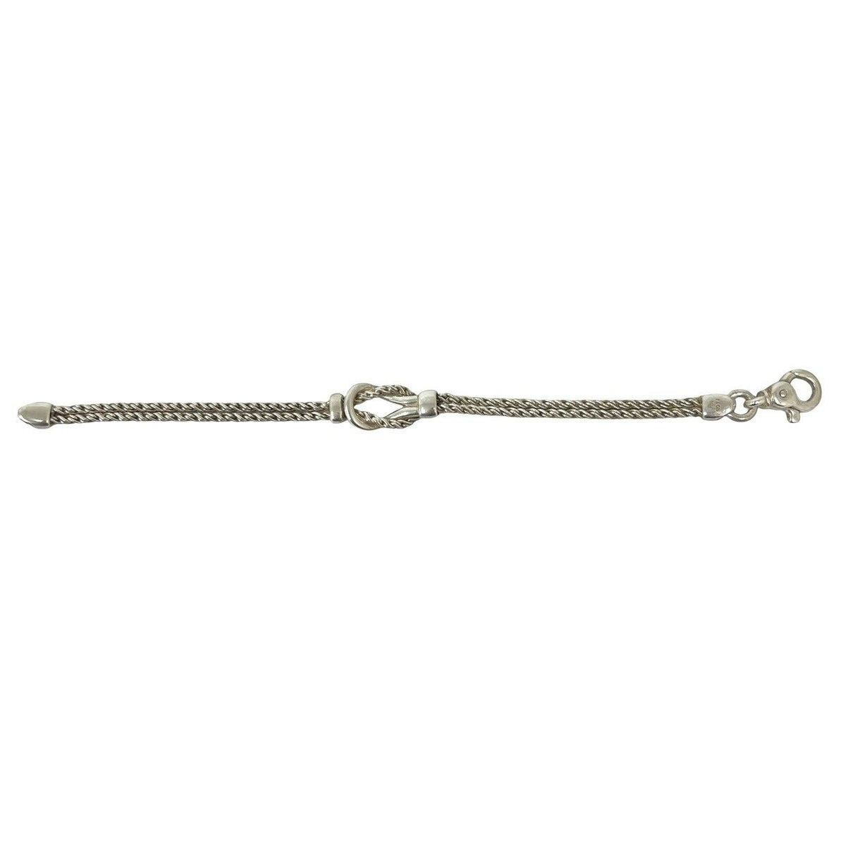 Tiffany & Co Vintage Double Rope Center Knot Bracelet 925 Sterling Silver — view 6