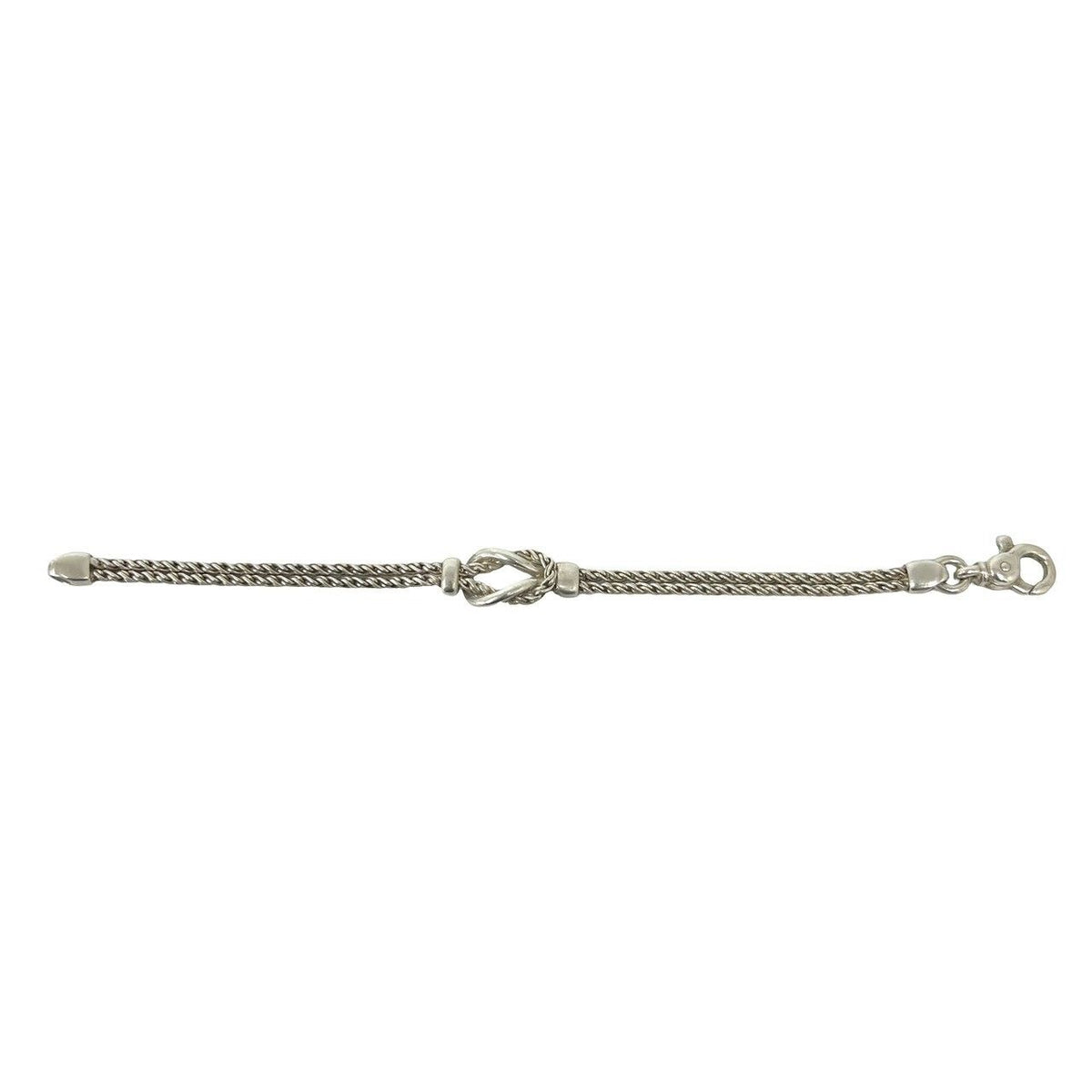 Tiffany & Co Vintage Double Rope Center Knot Bracelet 925 Sterling Silver — view 5