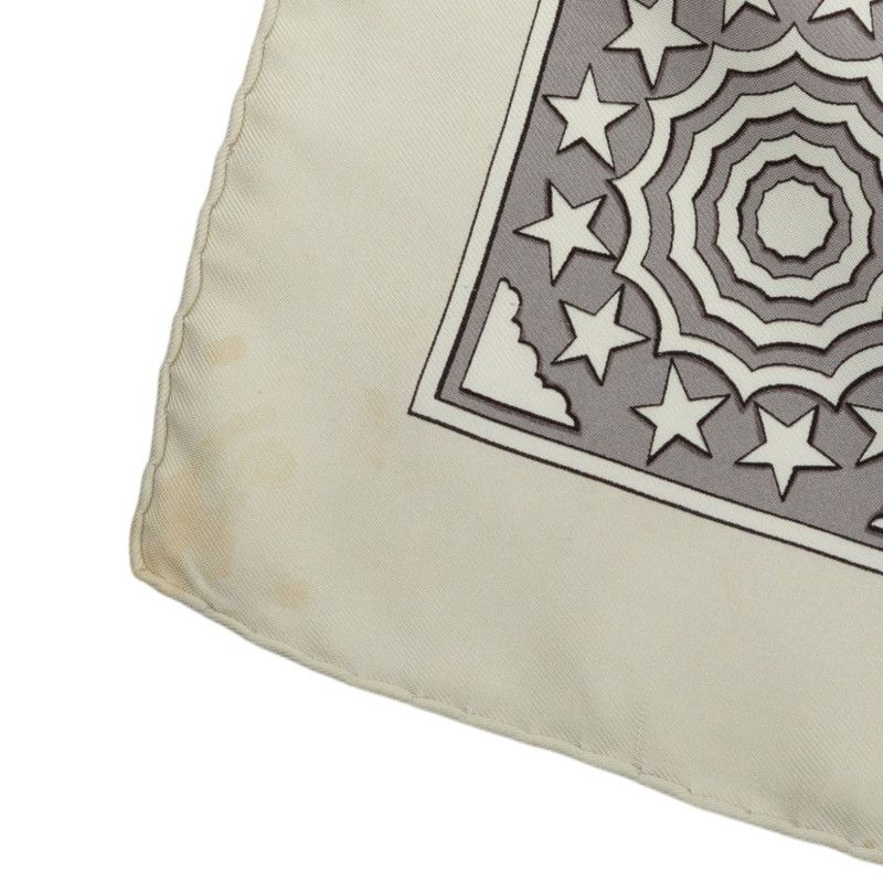 Hermes Carre 90 Early America Scarf Gray Multicolor Silk — view 7