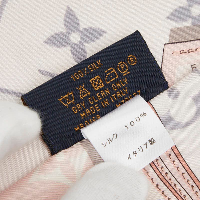 Louis Vuitton Bandeau Monogram Confidential Scarf Pink Multicolor Silk — view 4