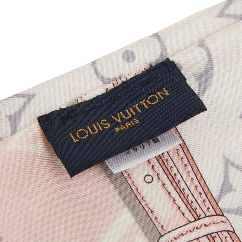Louis Vuitton Bandeau Monogram Confidential Scarf Pink Multicolor Silk — view 3