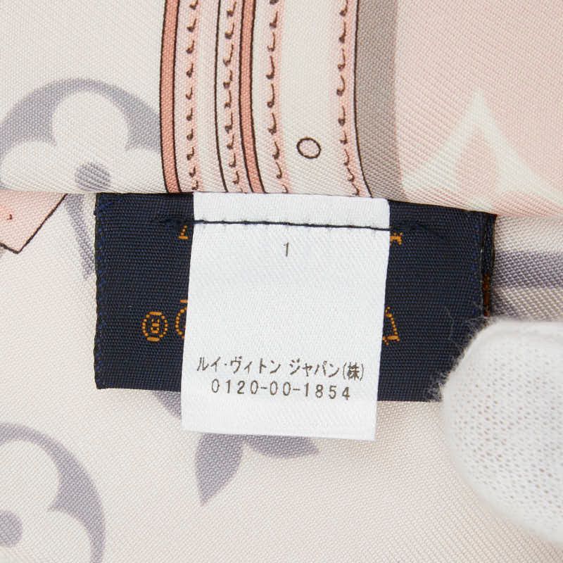 Louis Vuitton Bandeau Monogram Confidential Scarf Pink Multicolor Silk — view 5