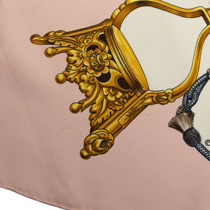 Hermes Carre 90 Pampa Scarf Light Pink Multicolor Silk — view 3