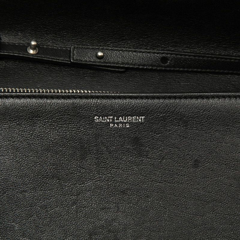 Saint Laurent Star Studs Crossbody Chain Wallet Shoulder Bag Black Leather — view 5