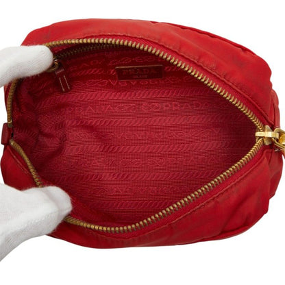 Prada Pouch Red Nylon Leather — view 6