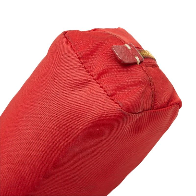 Prada Pouch Red Nylon Leather — view 4