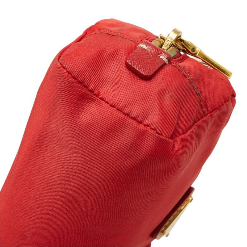 Prada Pouch Red Nylon Leather — view 5