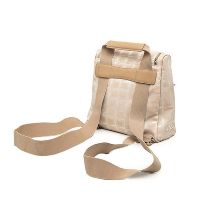 Chanel New Travel Line Backpack Beige Nylon Jacquard — view 2