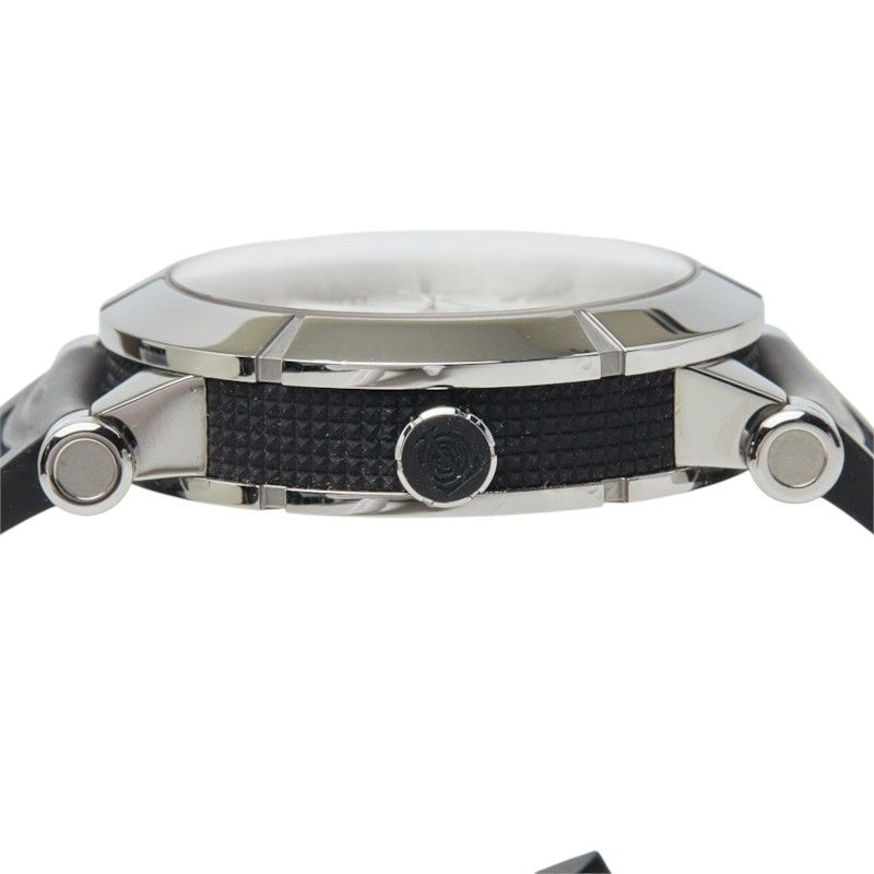 Tiffany & Co Atlas Gent Watch White Silver Black Stainless Steel Rubber — view 3