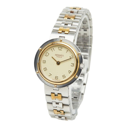 Hermes Olympia Watch Beige Silver Gold Stainless Steel — view 2