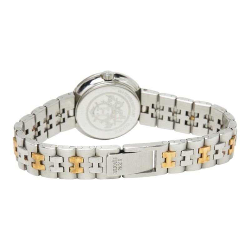Hermes Olympia Watch Beige Silver Gold Stainless Steel — view 5