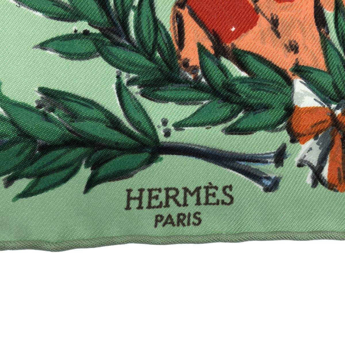 Hermes Carre 45 Chantilly Racecourse Scarf Green — view 3