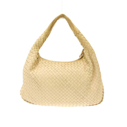 Bottega Veneta Intrecciato Hobo Handbag Ivory