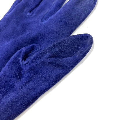 Hermes Series Coin Leather Gloves Blue — view 4